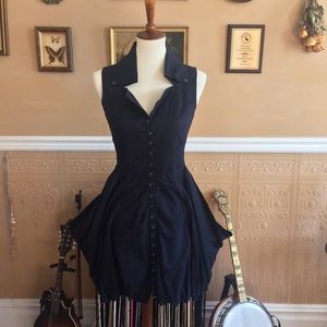 ☕️ All Saints Hitched Black Victorian Dress